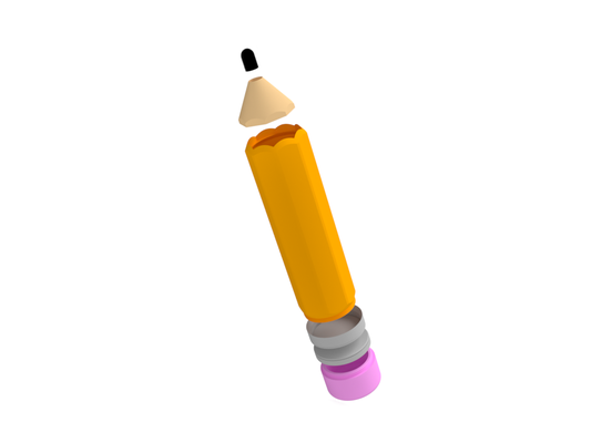 gigante lápis suporte casa caneta esferográfica escrivaninha mestre aluna professor escola 3d print model - Mito3D