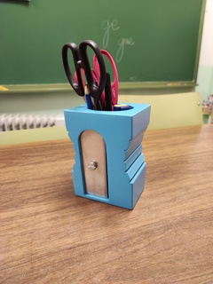 giant pencil sharpener school teacher case bowl 3d print model - Mito3D