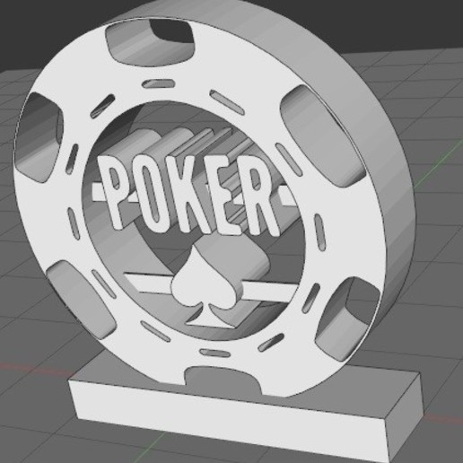 giant poker chip home geek game art 3D print model - Mito3D