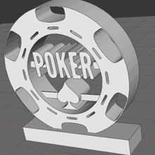 el gigante de chip póquer casa geek juego art poker 3d print model - Mito3D