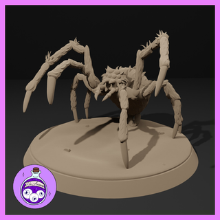 Riese Spinne Monster Tier Kreatur Fehler Spinnentier ttrpg dnd Verliese Drachen Miniatur Pfadfinder Biestmaster Druide Ranger Wildform familiär 3d print model - Mito3D