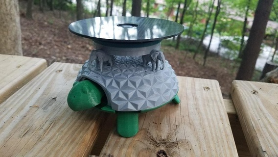 giant star turtle great a'tuin discworld elephant atuin lazy susan kitchen dining 3d print model - Mito3D