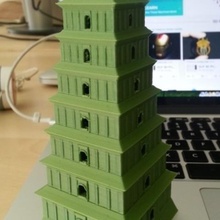 gigante wild goose pagoda xi-uma china arquitetura edifícios de estruturas seetheworld 3d print model - Mito3D