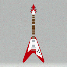 gibson flying guitar music v hendrix 3d print model - Mito3D