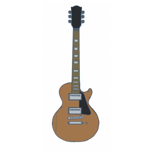 Gibson les Paul gitar 3D print model - Mito3D