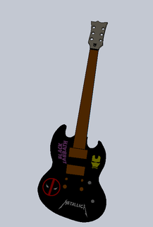gibson sg chitarra modello musica elettrico ac dc nero sabato roccia metallo 3d print model - Mito3D