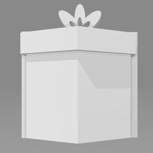caja de regalo casa la navidad 3d print model - Mito3D