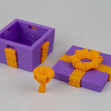 gift box - foldable 4d 3d print model - Mito3D