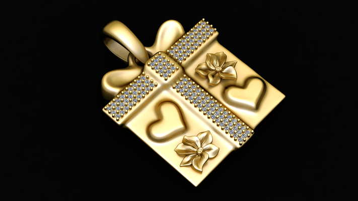 cadeau boîte diamant pendentif femmes 3d imprimable modèle bijoux 3dprintable coffret conception élégante personnalisés accessoires mode 3dprinting personnalisé sophistiqués pendantmodel 3dmodeling occasions spéciales glamour raffinés 3d print model - Mito3D