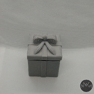 gift box mimic print-in-place articulated supports required print place articulating toy xmas holiday present flexi flexible fidget surprise free 3d print model - Mito3D