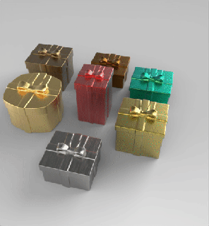 gift boxes Home gift box christmas collection  3d print model - Mito3D