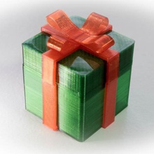 scatola regalo casa di natale decorazione ornamento fusion360 fusion 360 giftbox 3d print model - Mito3D
