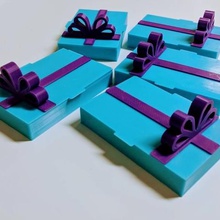 hediye kartı kutusu ev yay kart sahibi kurdele kaplar 3d print model - Mito3D