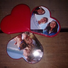 giftphoto titolare cuore porta fotos regalo corazon art presente foto del amore 3d print model - Mito3D