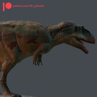 giganotosaurus carolini paleoart dinosaurs mammals animals nature 3d print model - Mito3D
