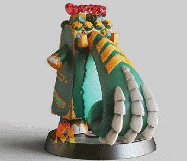 gigamaxes cobreajah ventilador Arte empujar Lun figurilla pokemon gigantamax cufant evolución arte fan nintendo 3d juego anime 3d print model - Mito3D