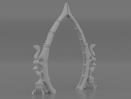 giger espaço duende portão 40k martelo guerra via web eldar 3d print model - Mito3D