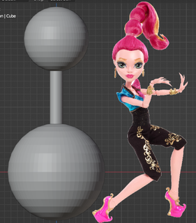 gigi grant hair styling accessory monster high doll custom genie hairstyle 13 wishes 3d print model - Mito3D