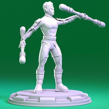 gill - fantasy male warrior videogame character game art toy low poly 3d print model - Mito3D