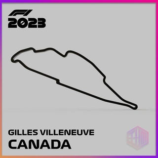Gilles Villeneuve circuito Canadá f1 colección 2023 fórmula 1 pared circuitos paquete calendario pista Aston martín ferrari mercedes Toro rojo 3d print model - Mito3D