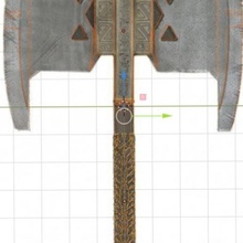 machado de gimli jogo senhor do anéis réplica 3d print model - Mito3D