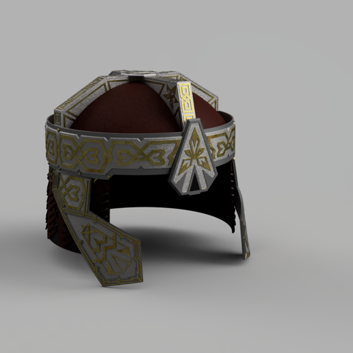 Gimli kask Kral yüzükler cüce zırh fantezi 3D print model - Mito3D