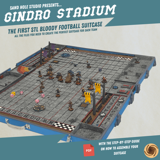 pirinç stadyum tamamlayınız baskı oyun kum deliği Sandholestudio fantezi Futbol Bloodbowl 3d print model - Mito3D