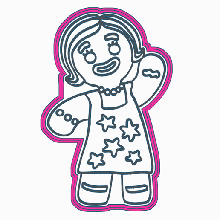 gengibre 2 sherk cozinheiro cortador biscoito decoração homens homem mulher menina fundente Kawaii 3d print model - Mito3D
