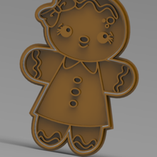 ginger woman cookie cutters cutter bookmark fondant christmas girl 3d print model - Mito3D