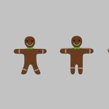 gingerbread cookie pack vários sorrir doces brown inverno assar alimentos biscoito bolo o personagem humanos homem pão gengibre 3d print model - Mito3D