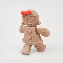 gingerbread girl - foldable 4d 3d print model - Mito3D