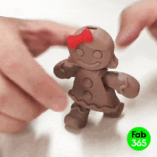 gingerbread girl fab365 cookie 3d print model - Mito3D