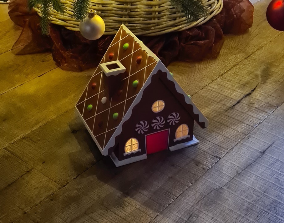 gingerbread house Home christmas candy light holiday holidays 3D print model - Mito3D
