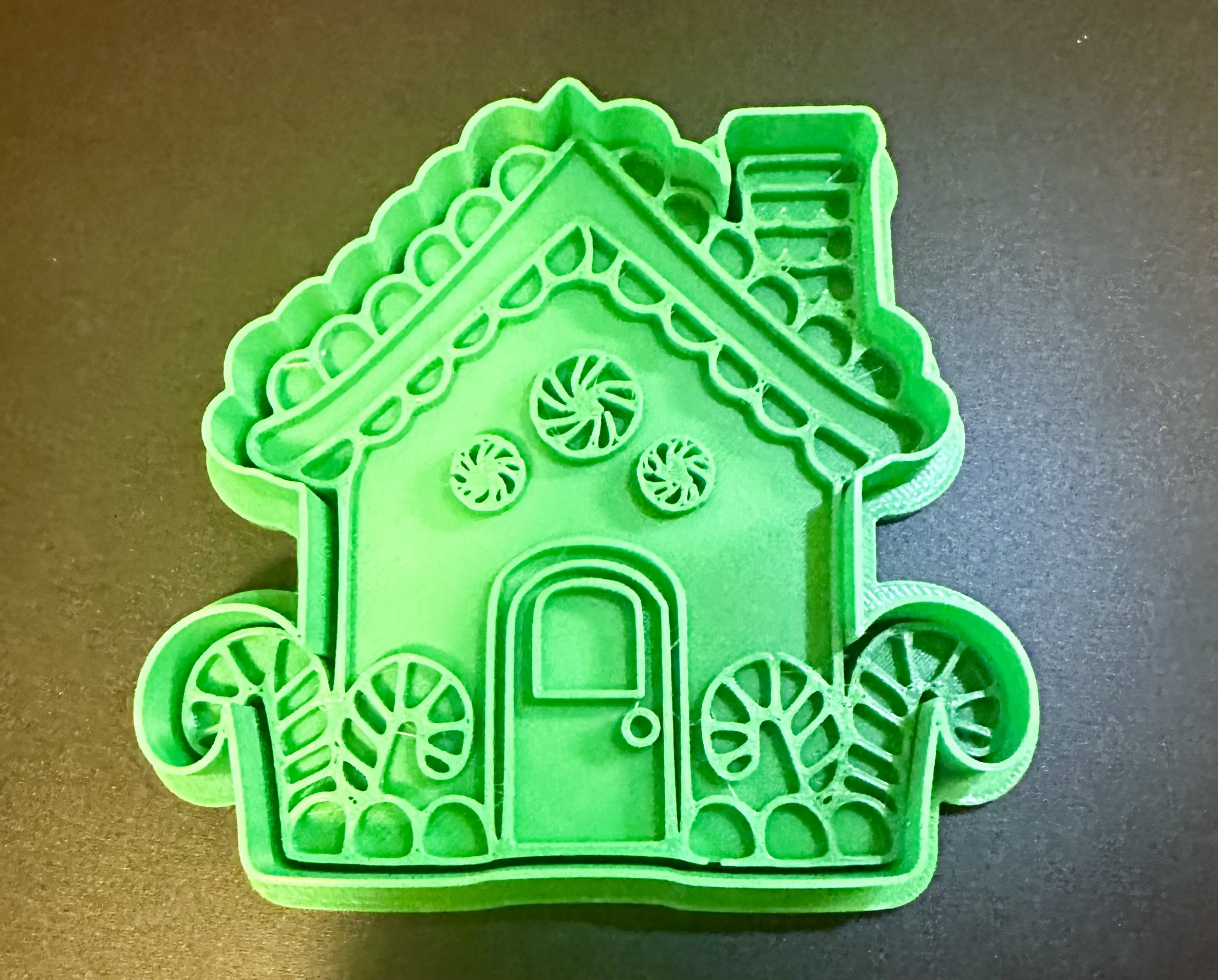 gingerbread house cookie cutter Home christmas cutters bell holiday truck tree tis the season baking 2023 3D print model - Mito3D