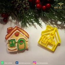 zencefilli ev kurabiye kalıbı lebkuchen jengibre xmas weihnachten Noel navidad pişirme cortante galleta biscuit fondan çerez kesici mutfak eşyaları aracı fırında cookiecutter 3d print model - Mito3D