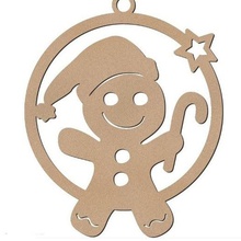 gingerbread man home christmas ornament 3d print model - Mito3D