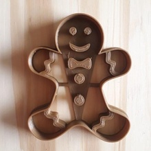 Pan zenzero uomo Natale biscotto taglierina argilla fondente gourmet mano Zenzero 3d print model - Mito3D