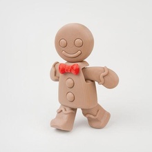 gingerbread man - foldable 4d 3d print model - Mito3D