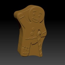 pan jengibre hombre molde bañera bomba sólido champú jabón prensa shrek Navidad Galleta 3d print model - Mito3D