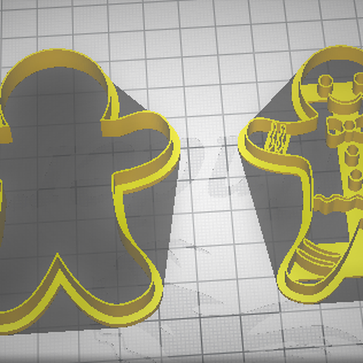 gingerbread man cookie cutter ginger bread cutting 3D print model - Mito3D