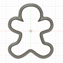 gingerbread man cookie cutter form - 10cm 393 inch kitchen food 3d print model - Mito3D