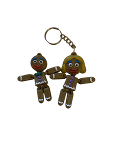 gingerbread man gingerbread woman key chain  3d print model - Mito3D