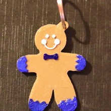 gingerbread man keychain fashion gingerbreadman christmas xmas small simple cute 3d print model - Mito3D