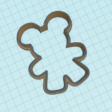 gingerbread mickey cookie cutter disneyland christmas ginger mouse baking disney kitchen mold gingerbreadman 3d print model - Mito3D