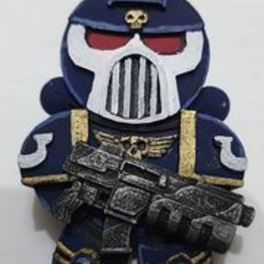 gingerbread space soldier art warhammer40k spacemarine marine warhammer christmas 3D print model - Mito3D