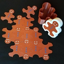 zencefilli çörek mozaikleme Kutu çorap doldurucu abbymath mozaikler adam erkekler kurabiye Noel tatil Escher hediye çocuklar bulmaca oyuncak oğlan kız çift 3d print model - Mito3D