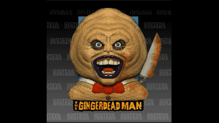 gingerdead man 2005 game movies ginger figurine mask cosplay vintage old fanart 3d print model - Mito3D