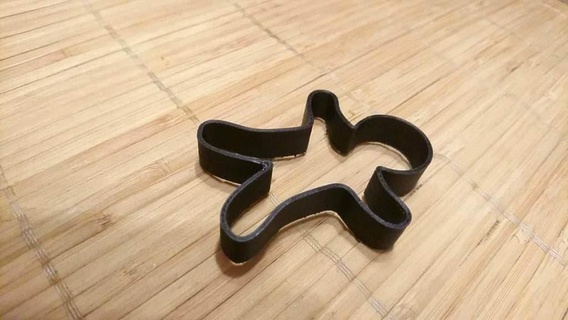 gingerman cookie cutter kitchen dining 3d print model - Mito3D