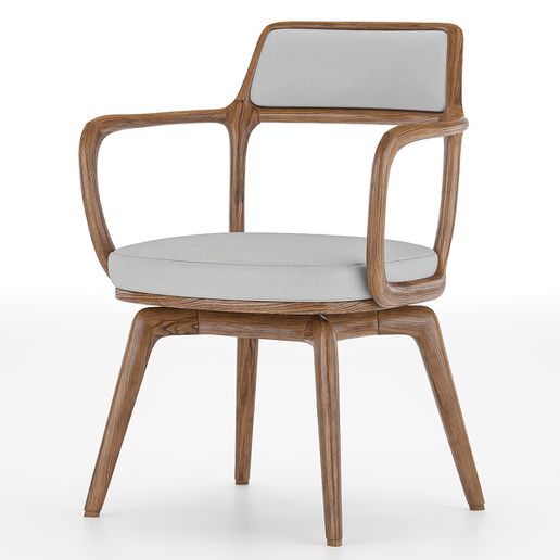 giorgetti baron chair architecture furniture interior design living leather 3D print model - Mito3D