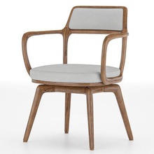 giorgetti barón silla arquitectura mueble interior diseño vivo cuero 3d print model - Mito3D